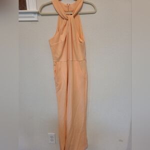NWT 🍑 RACHEL Rachel Roy Twist Front Halter Jumpsuit - M